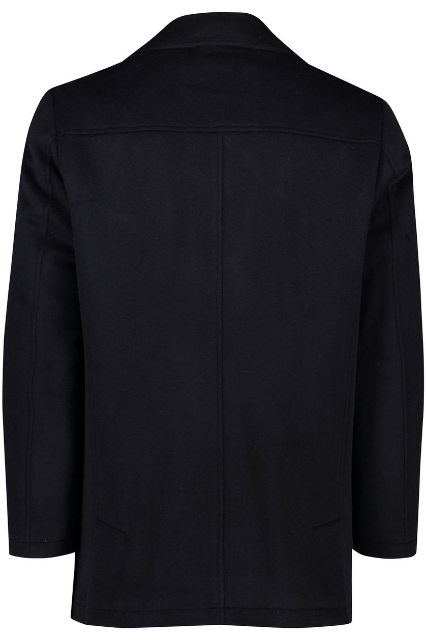 Wellington of Bilmore winterjas donkerblauw effen wol