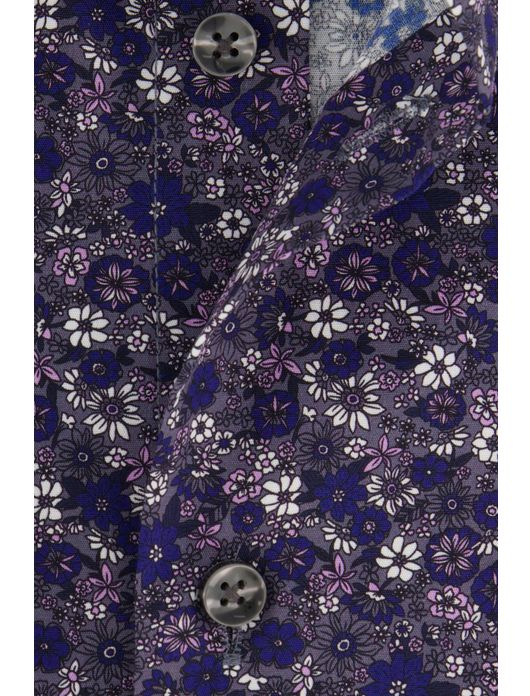 Seidensticker overhemd donkerblauw geprint