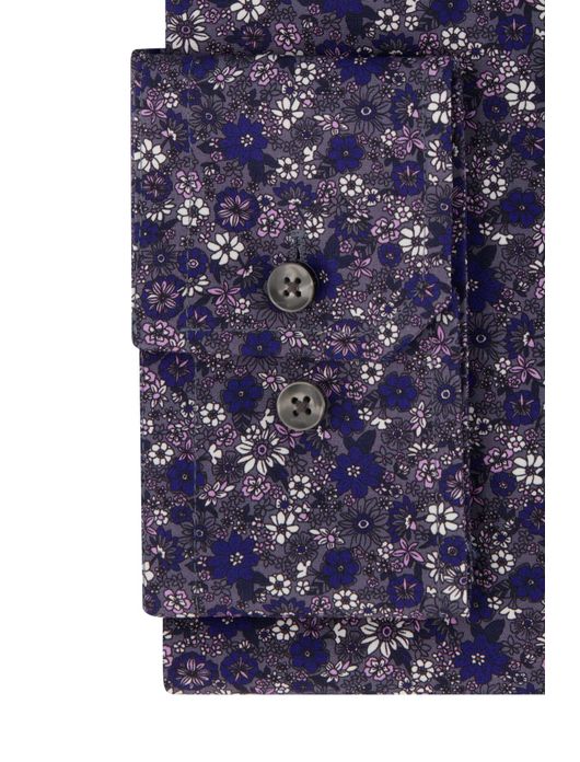 Seidensticker overhemd donkerblauw geprint