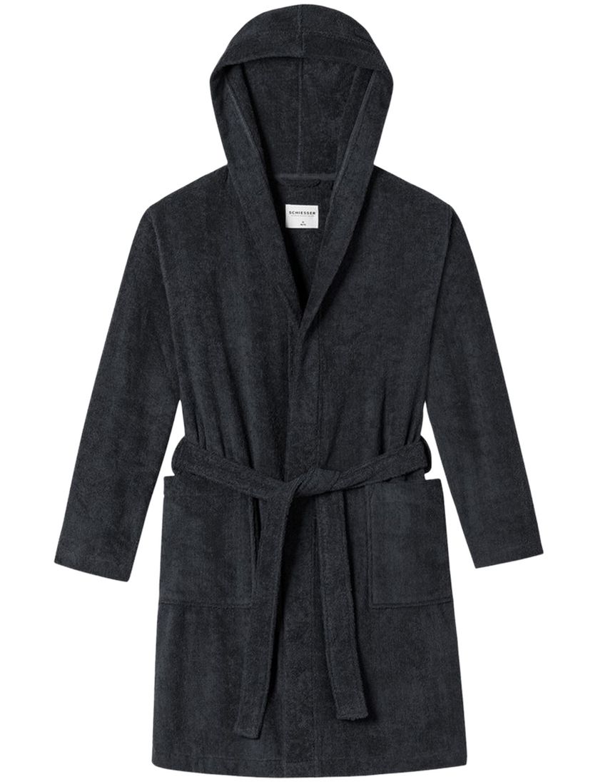 Schiesser badjas heren Essentials antraciet