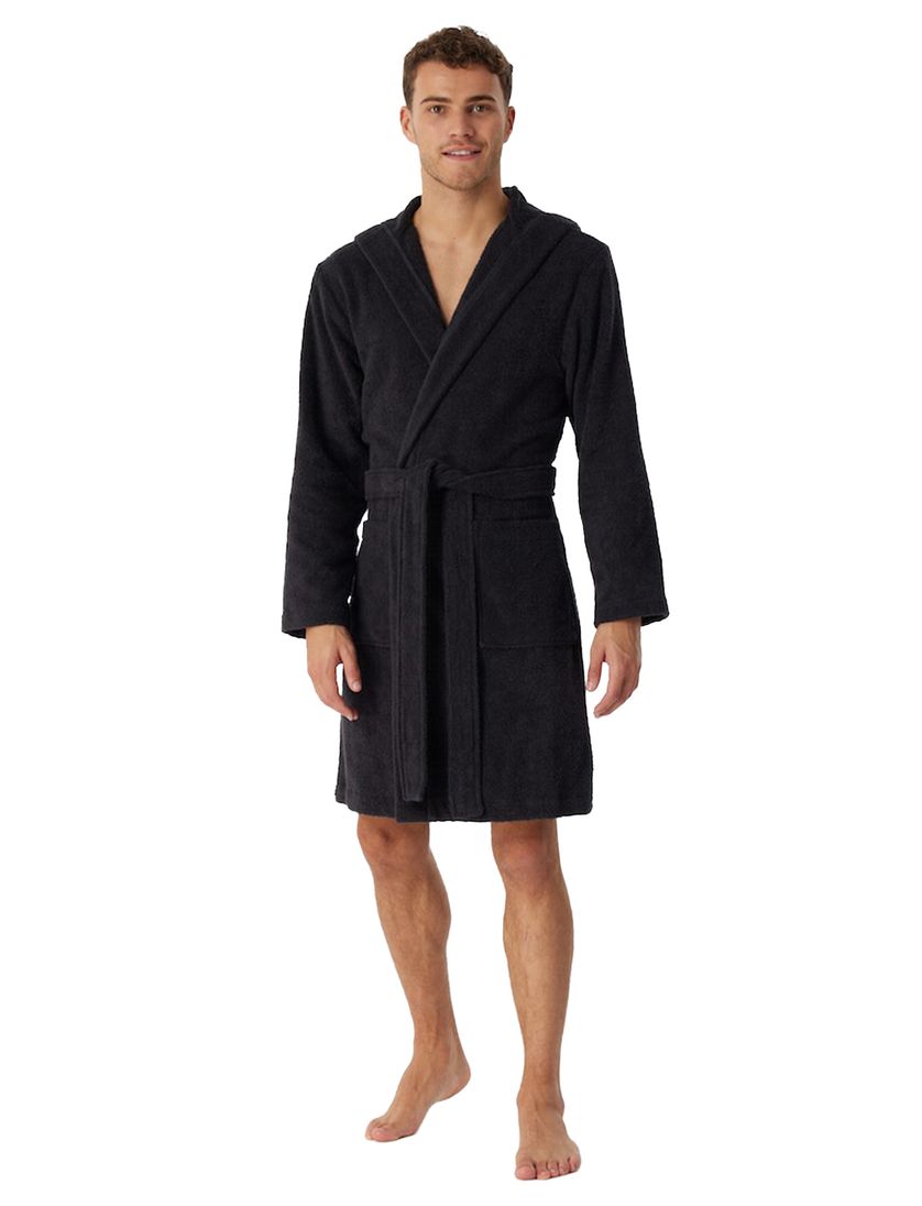 Schiesser badjas heren Essentials antraciet