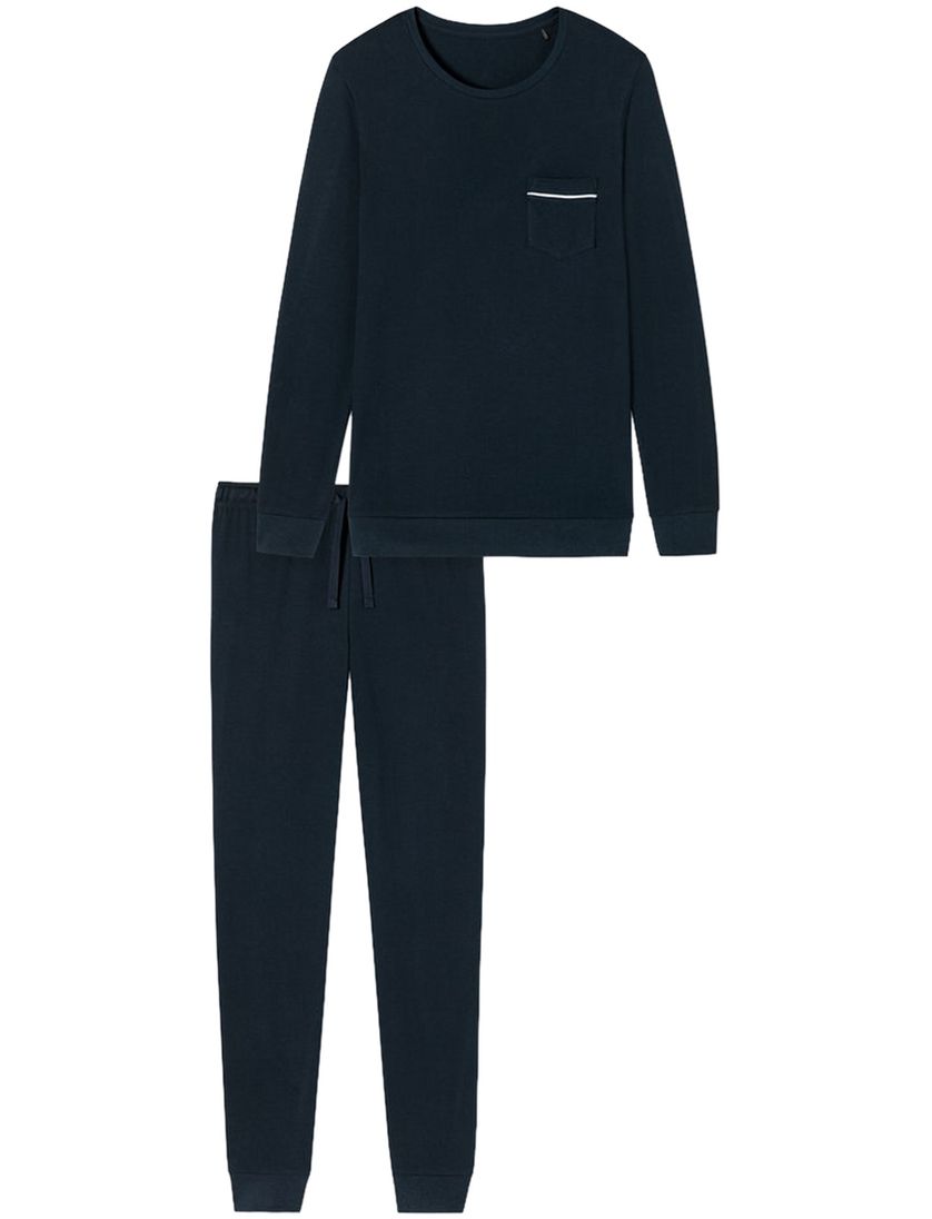 Schiesser pyjama donkerblauw