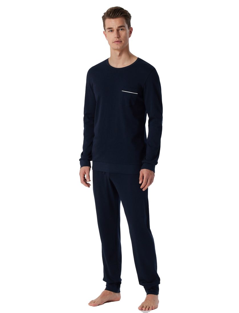 Schiesser pyjama donkerblauw