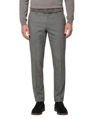 Brax Brax katoenen broek felix regular fit grijs gemêleerd katoen