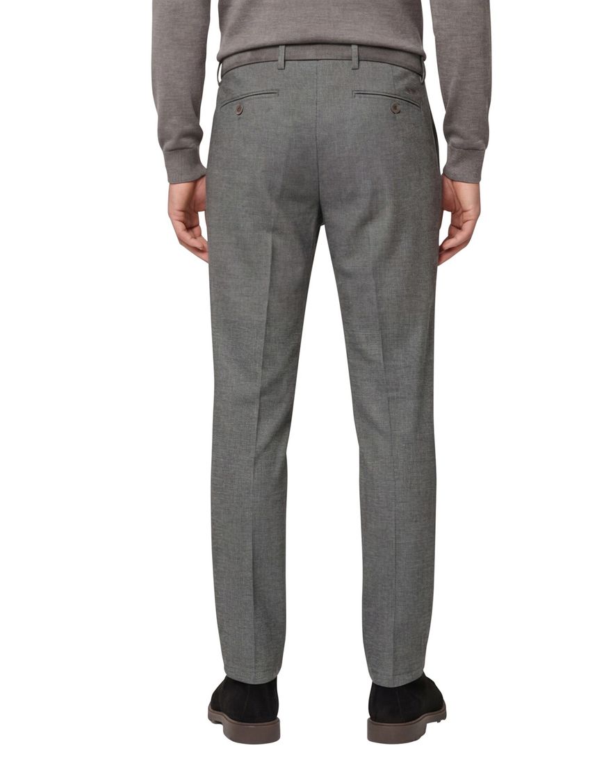 Brax katoenen broek felix regular fit grijs gemêleerd katoen