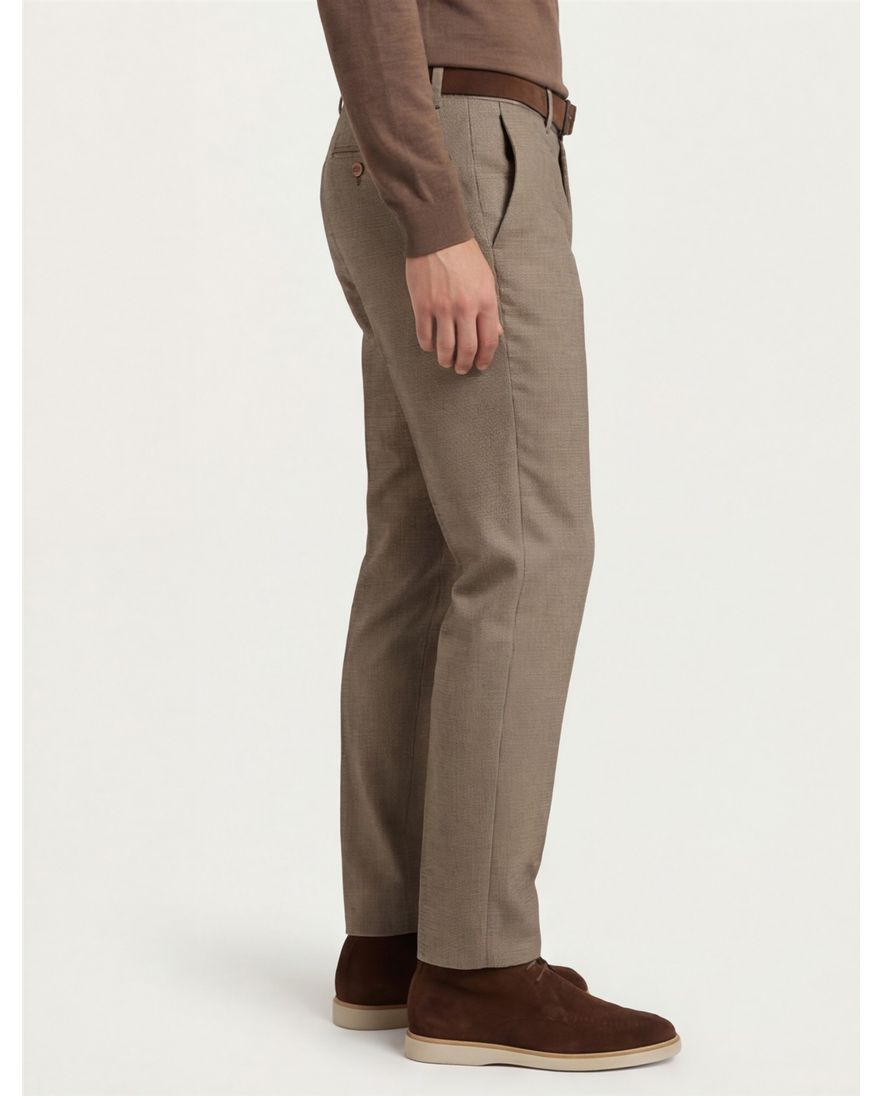 Brax katoenen broek camel gemêleerd katoen Felix