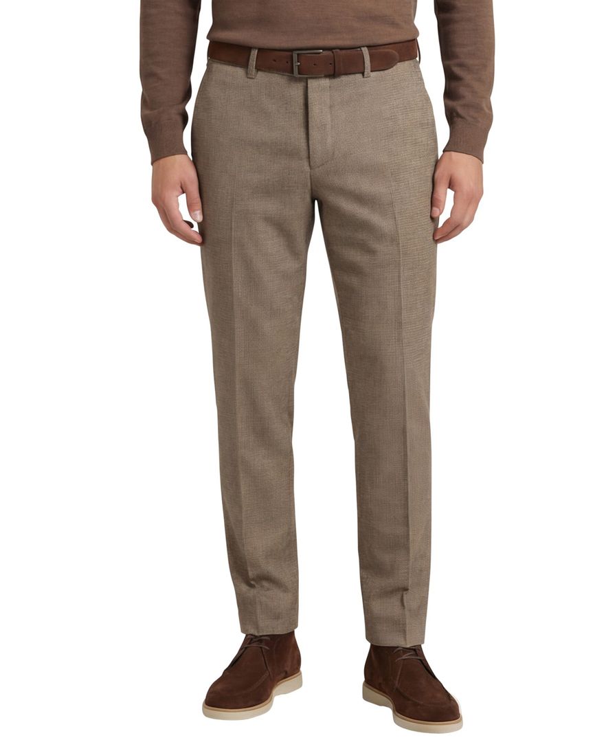 Brax katoenen broek camel gemêleerd katoen Felix