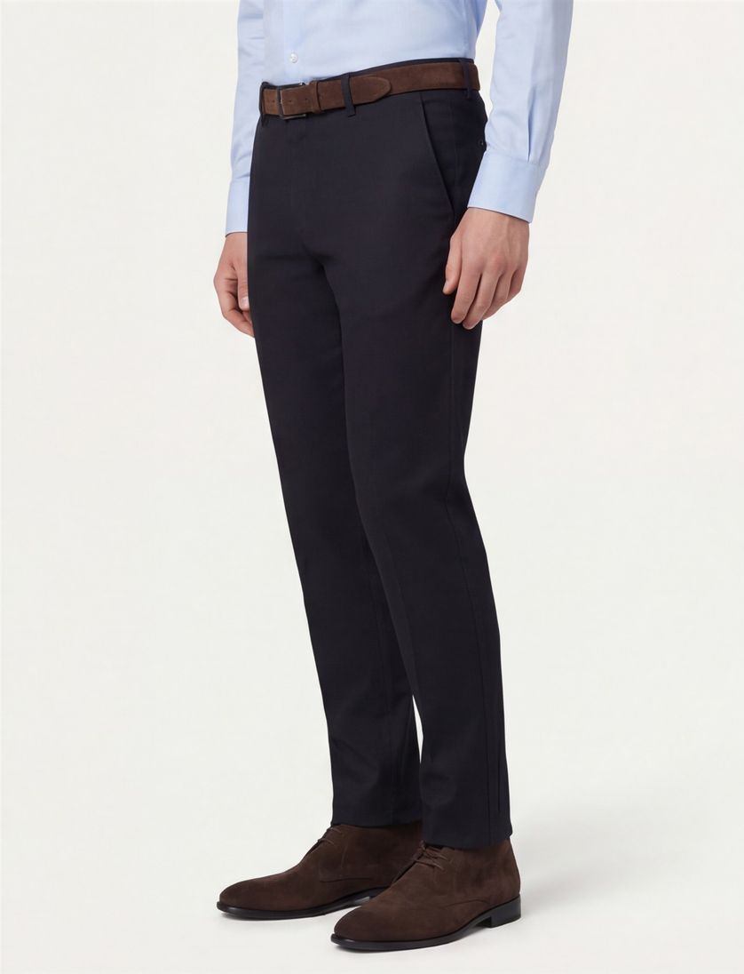 Brax katoenen broek Felix modern fit zwart geprint katoen