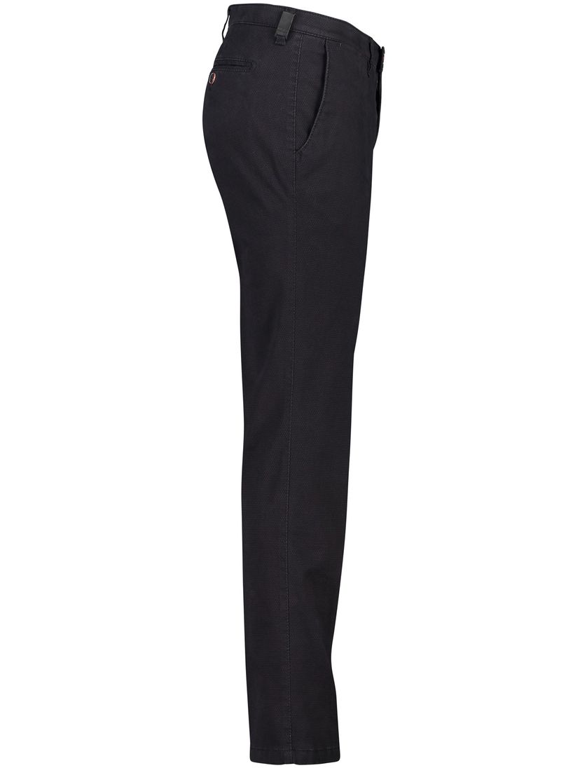 Brax katoenen broek Felix modern fit zwart geprint katoen