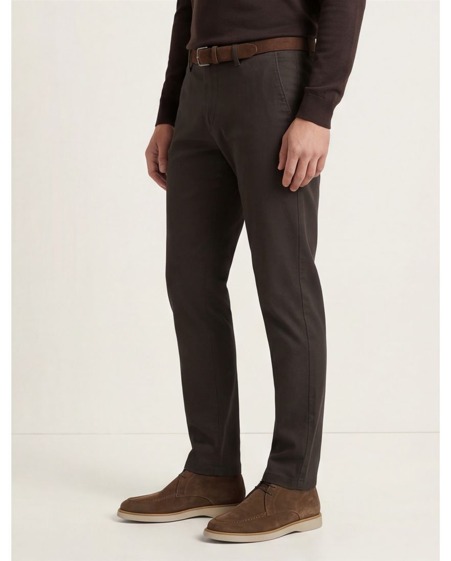 Brax katoenen broek Felix groen geprint modern fit