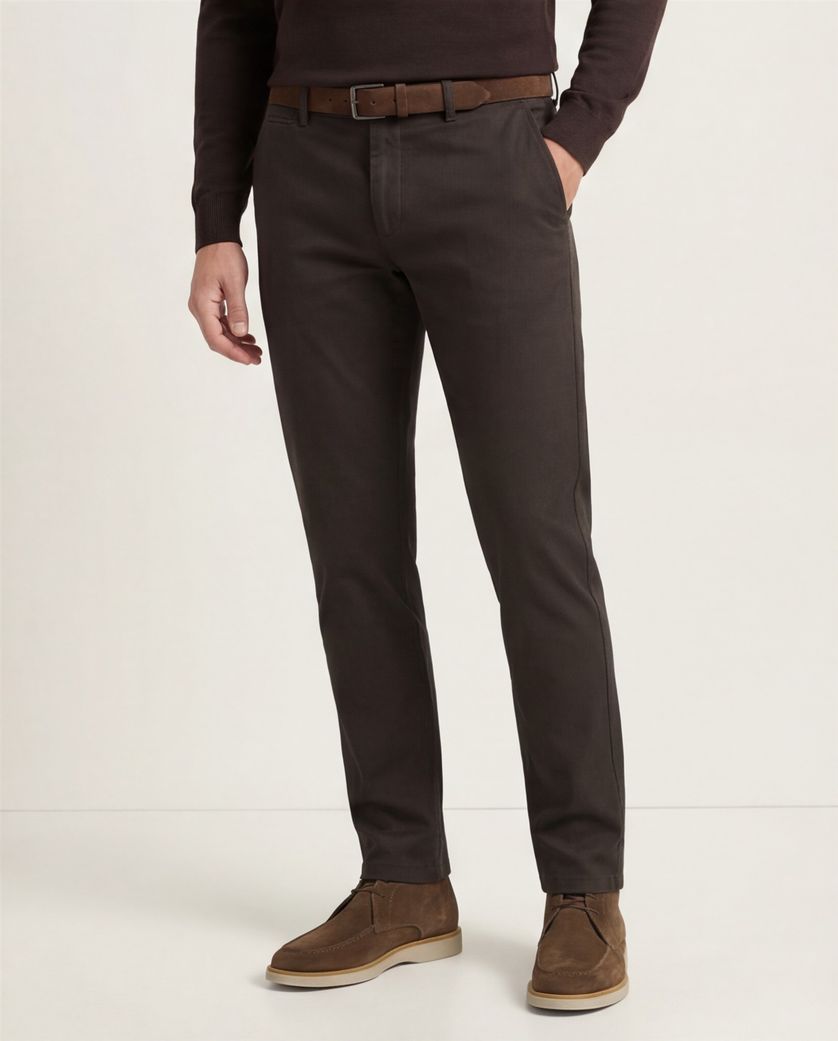 Brax broek modern fit groen geprint Felix katoen