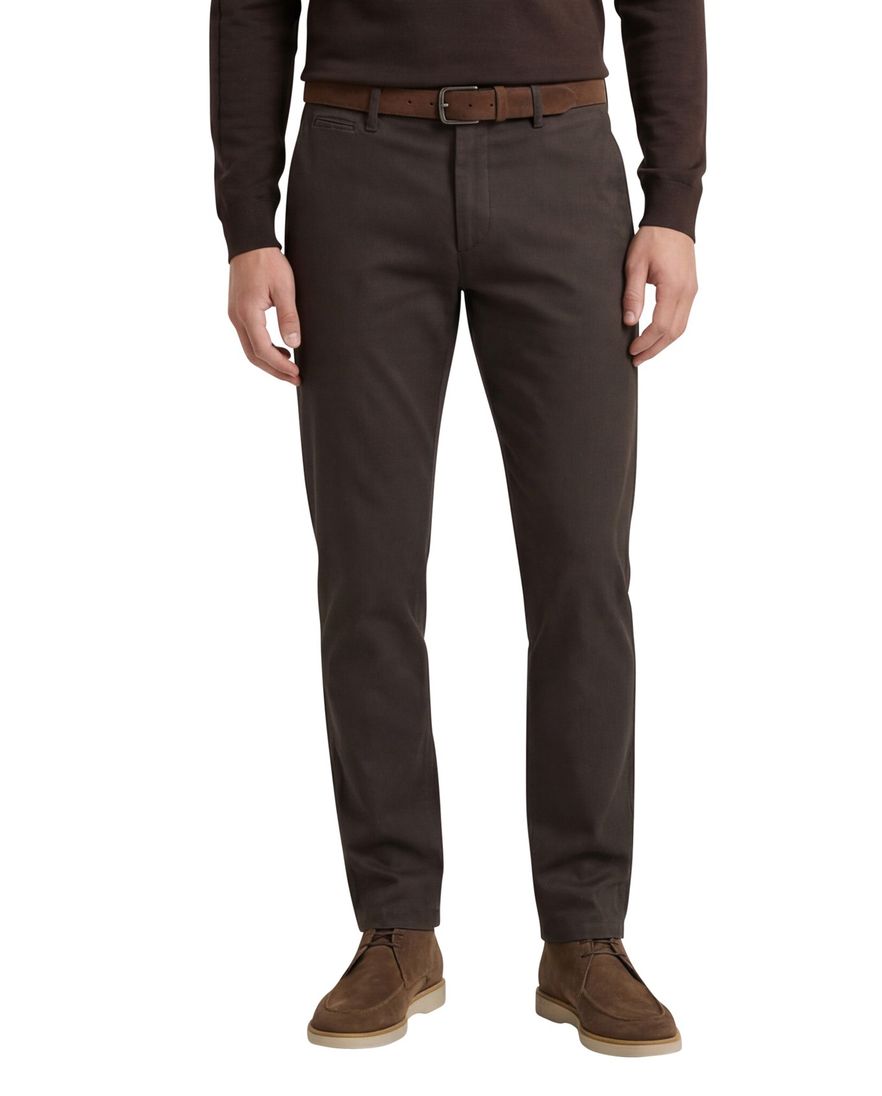 Brax katoenen broek Felix groen geprint modern fit