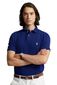 2 knoops Polo Ralph Lauren polo slim fit blauw effen katoen
