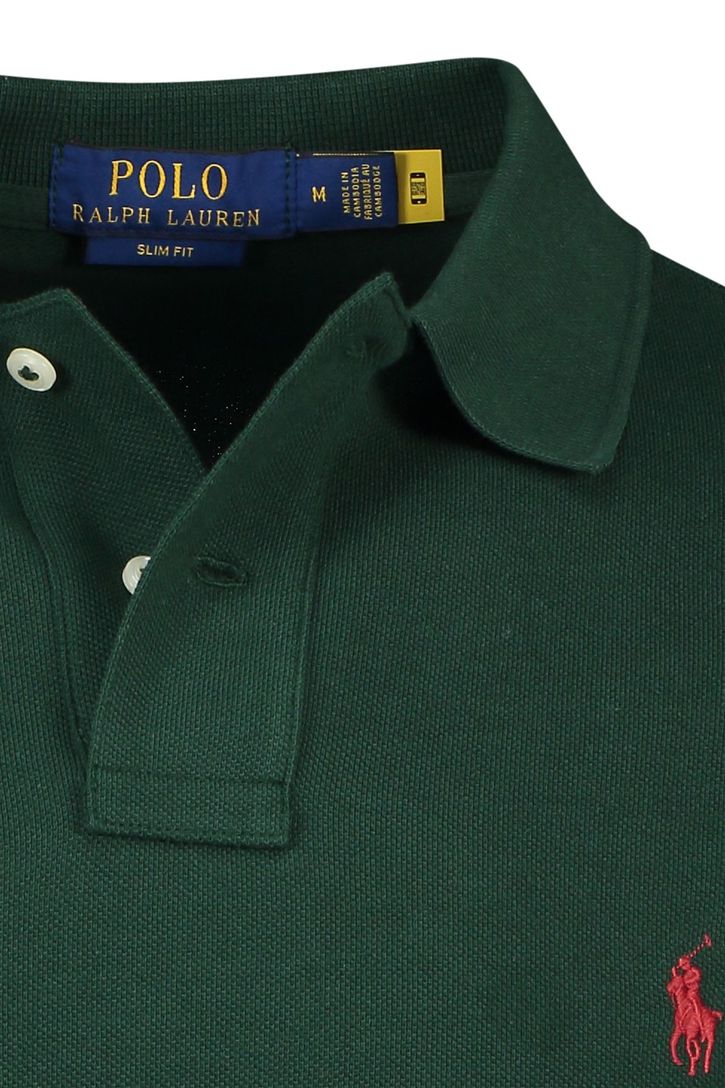 Polo Ralph Lauren polo slim fit korte mouw groen katoen