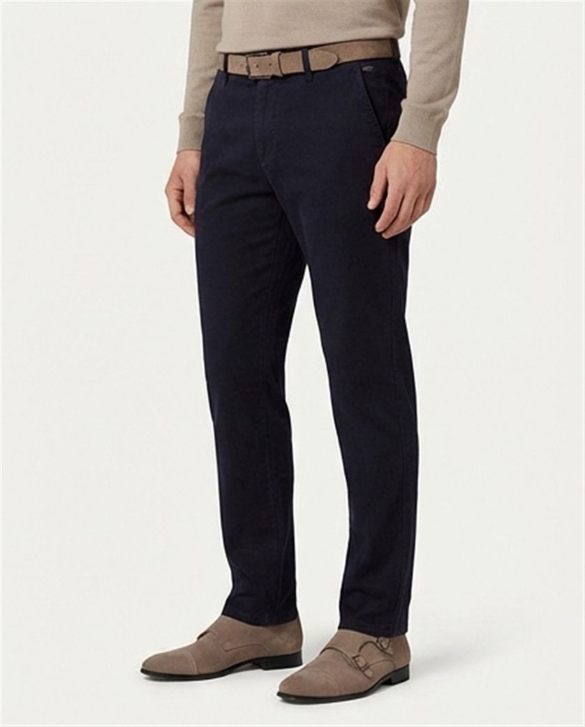 Eurex Pantalon broek blauw katoen lyocell