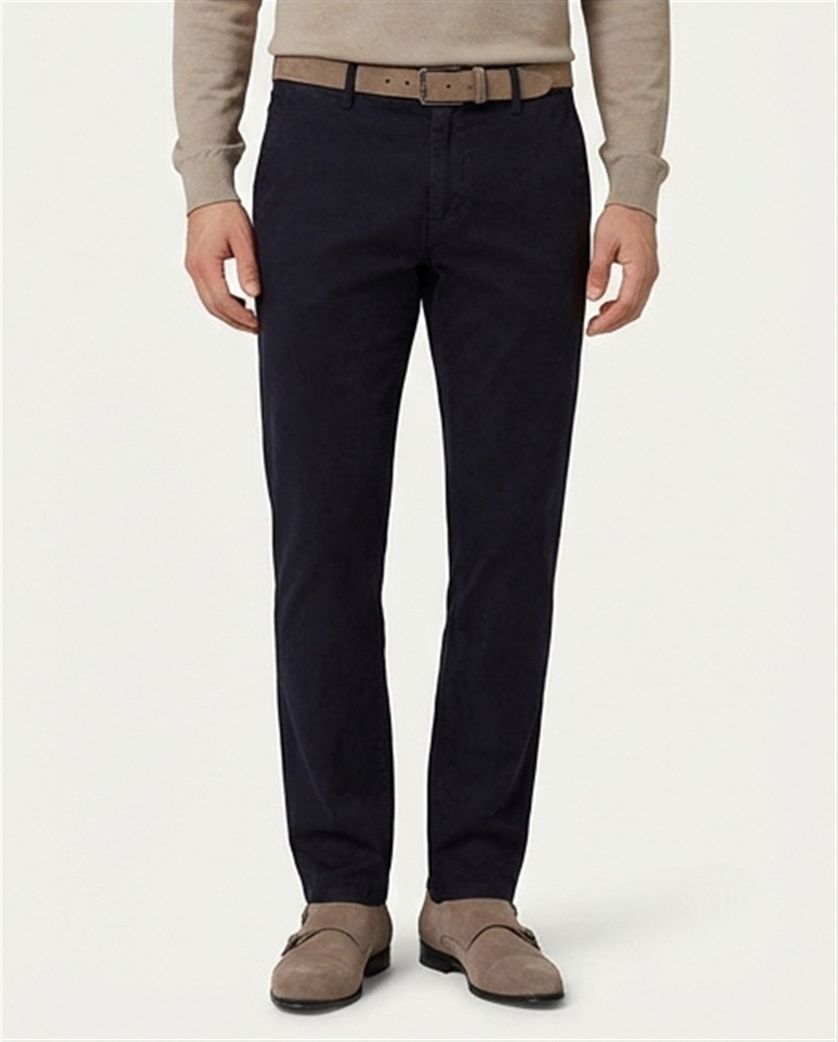 Eurex Pantalon broek blauw katoen lyocell