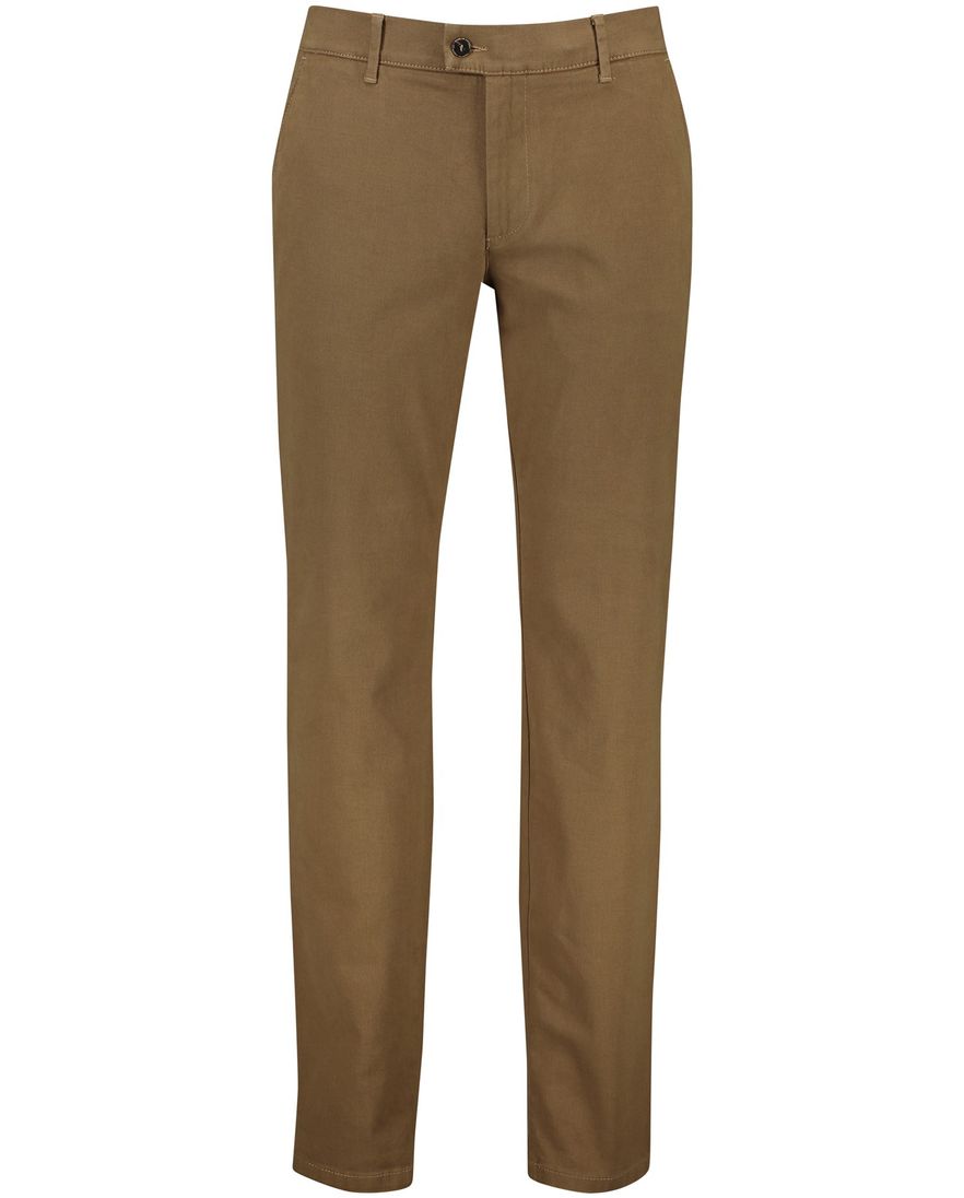 Eurex katoenen broek effen bruin