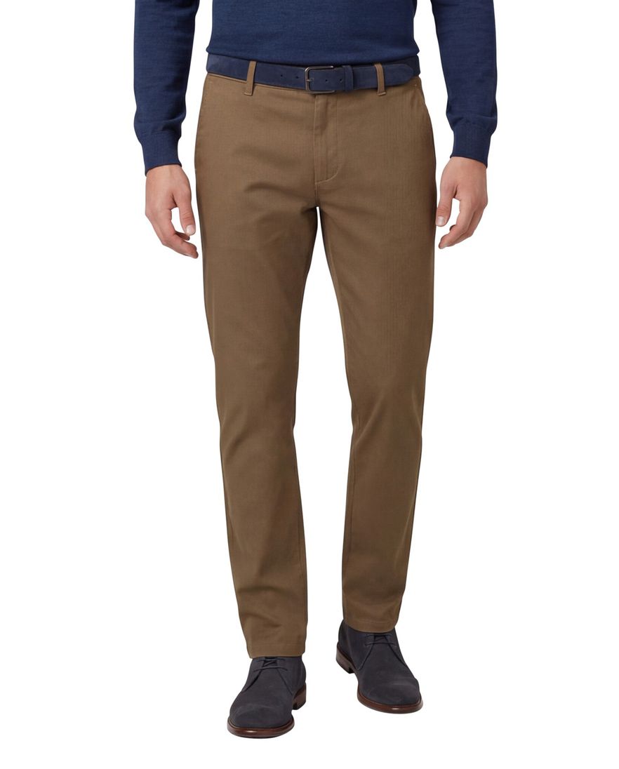 Eurex katoenen broek effen bruin