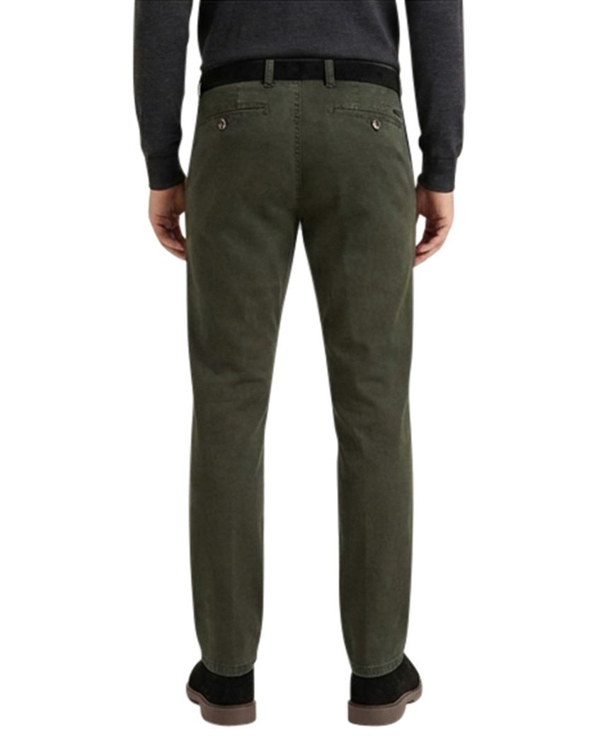donkergroene Eurex chino Jim stretch