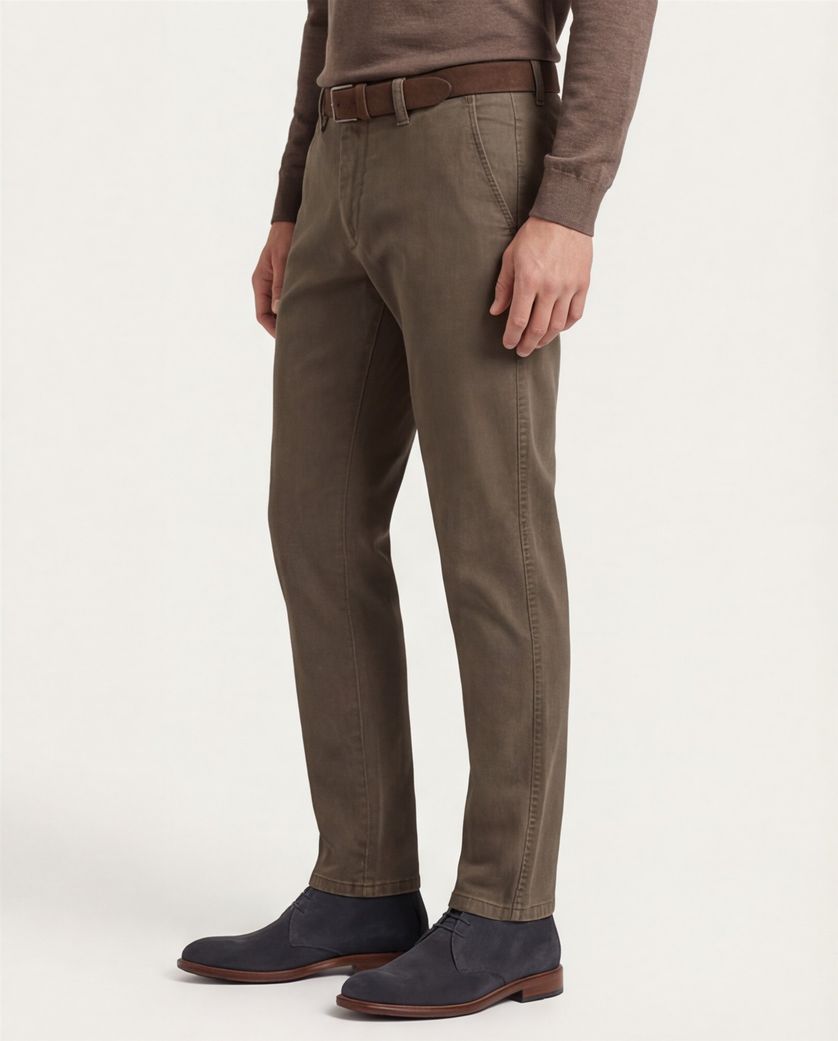 Bruine Eurex chino Jim stretch