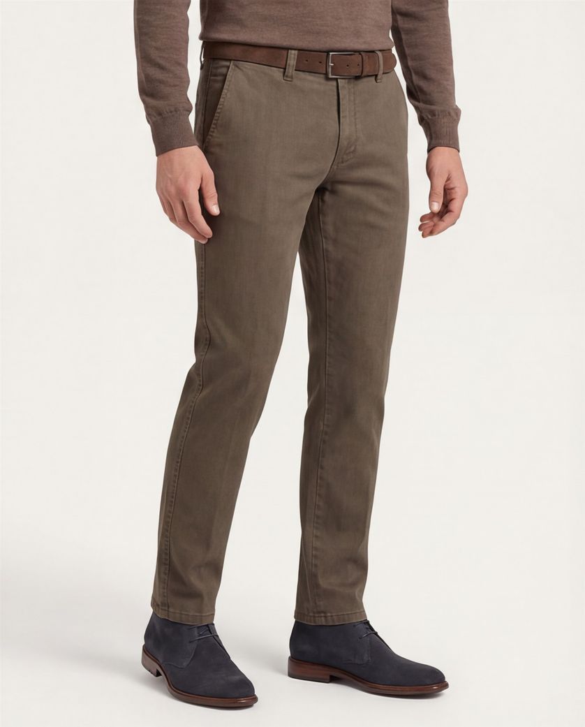Bruine Eurex chino Jim stretch