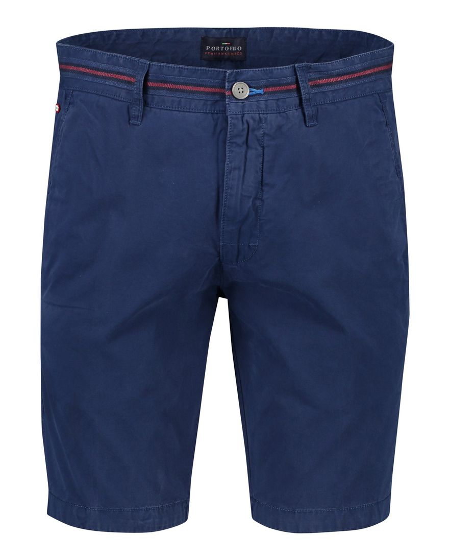 Portofino donkerblauwe bermuda slim fit katoen
