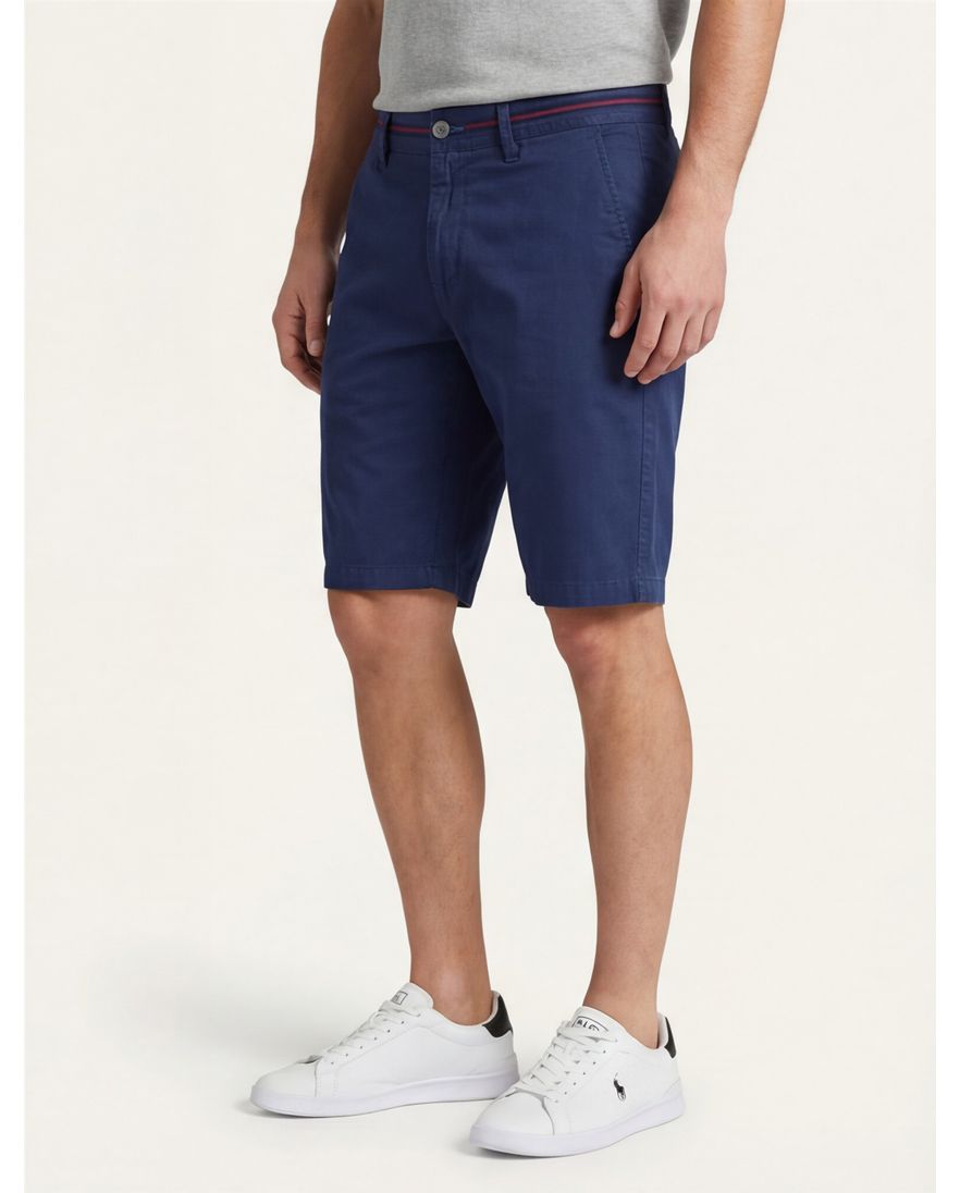 Portofino donkerblauwe bermuda slim fit katoen