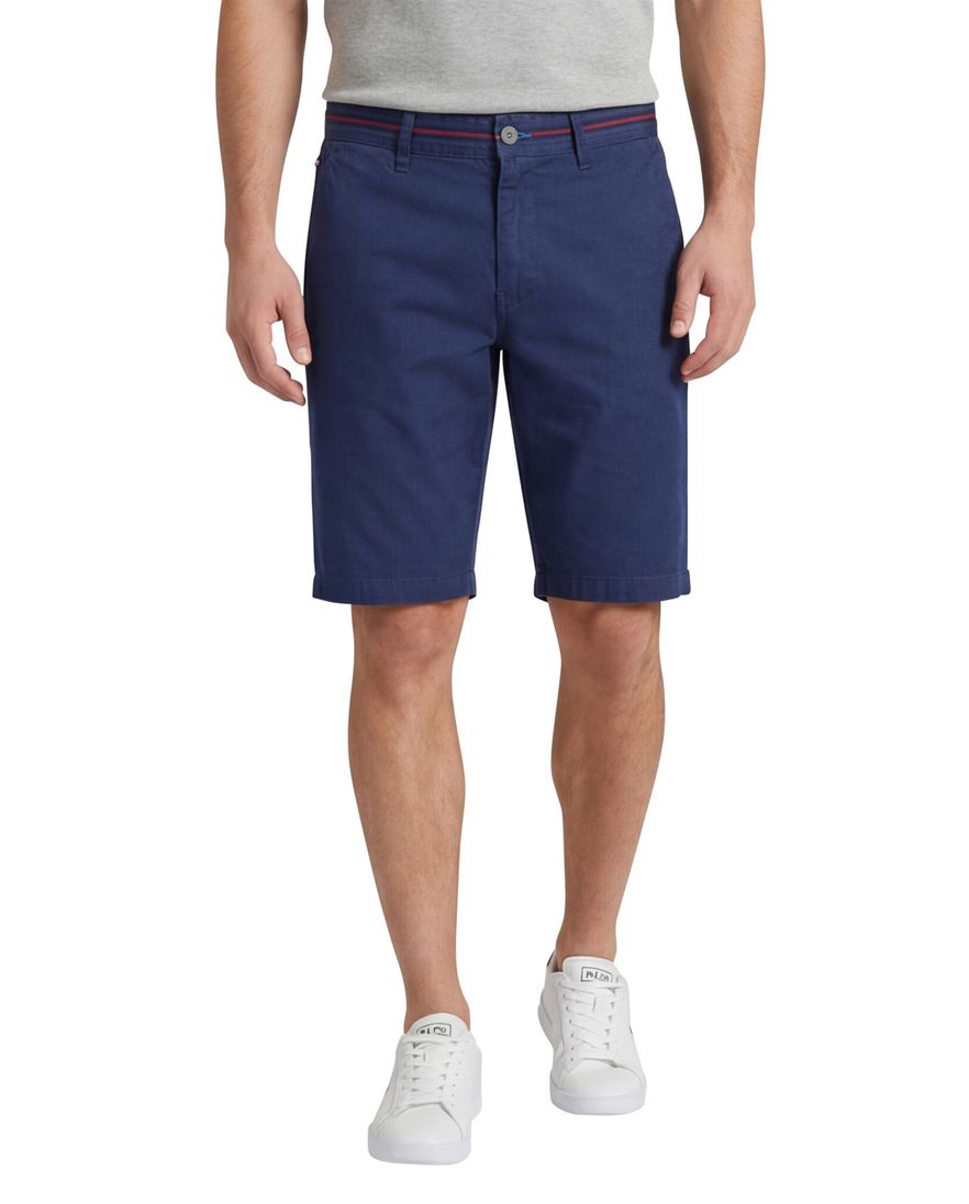 Portofino donkerblauwe bermuda slim fit katoen