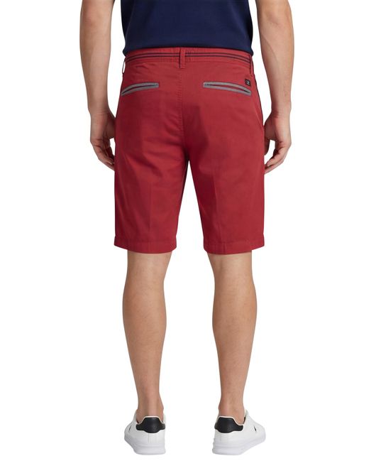 Portofino bermuda rood slim fit katoen Amalfi