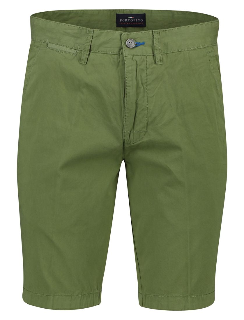 Portofino bermuda groen Koke Como katoen slim fit