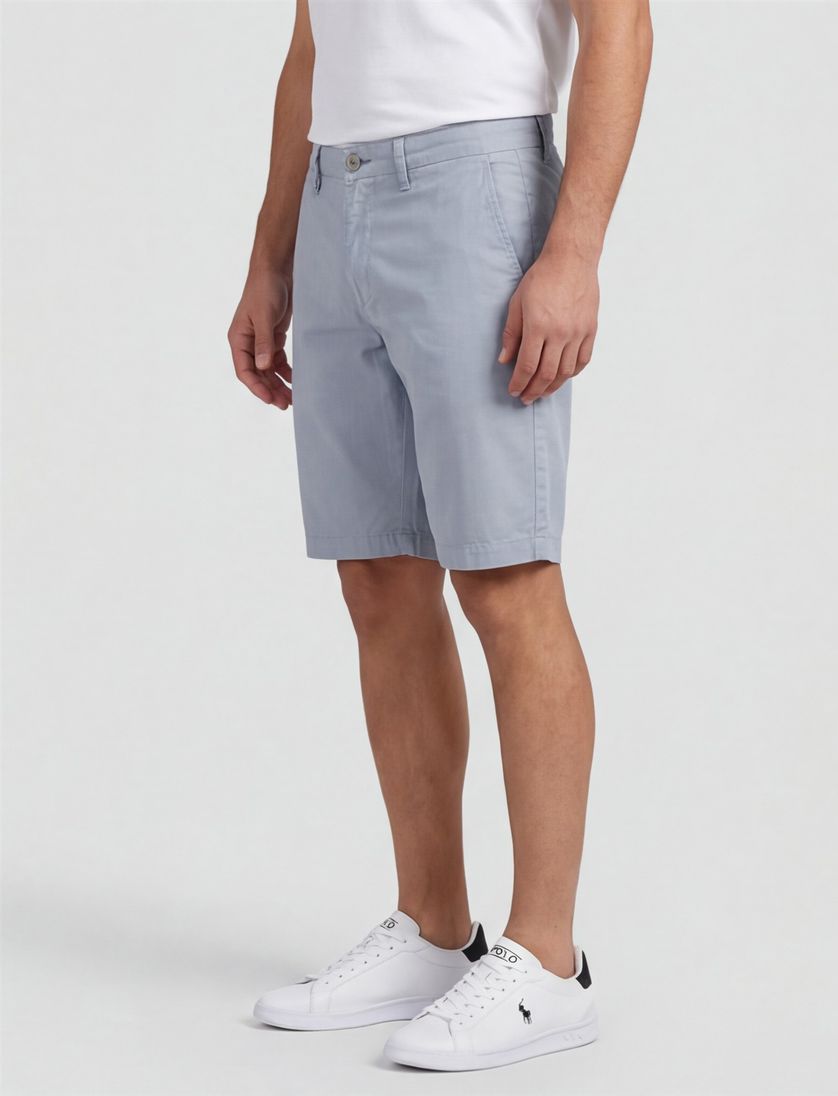 Portofino katoenen bermuda lichtblauw slim fit Koke Como