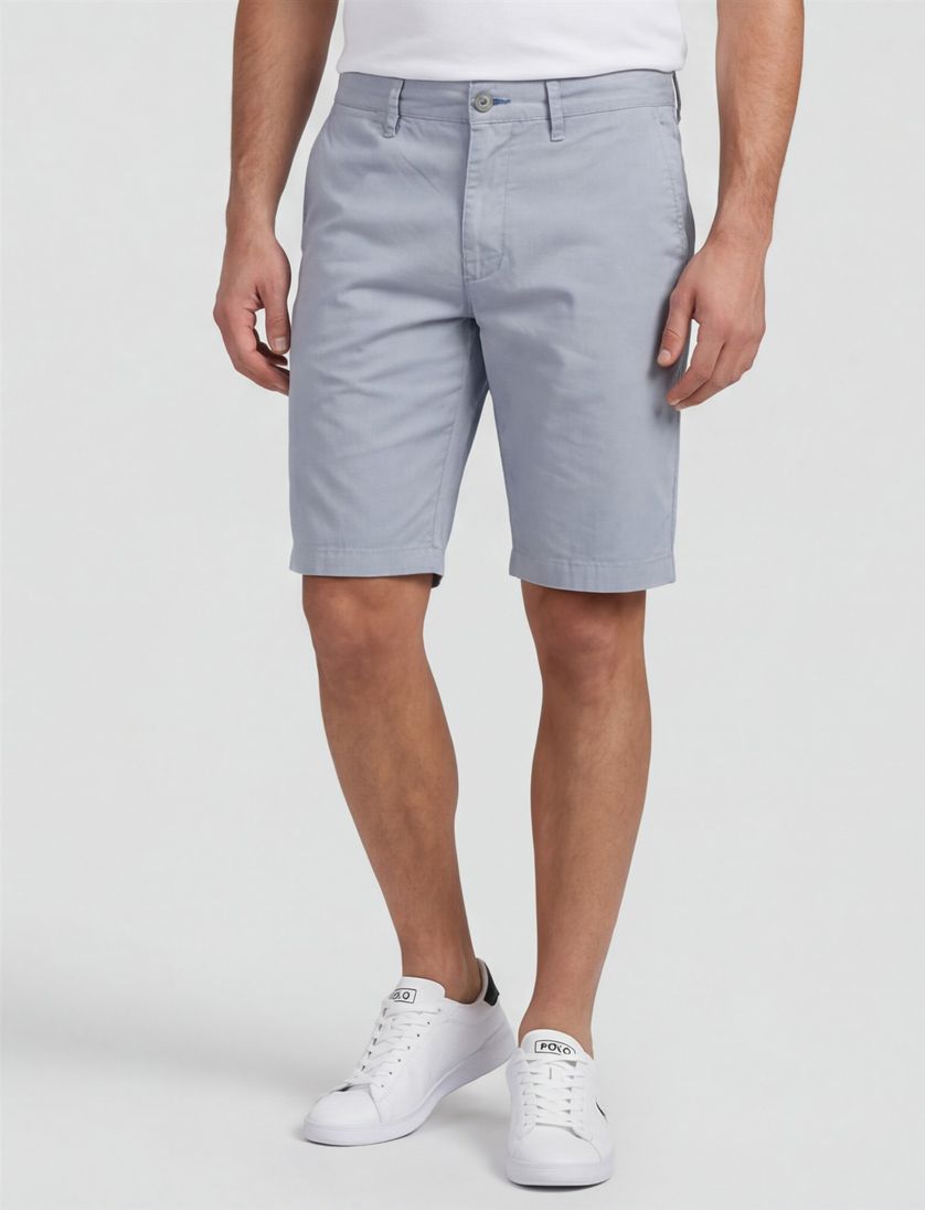 Portofino katoenen bermuda lichtblauw slim fit Koke Como