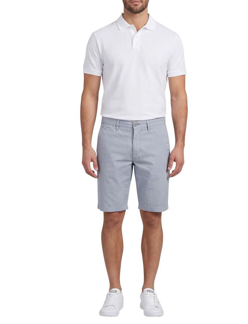 Portofino katoenen bermuda lichtblauw slim fit Koke Como