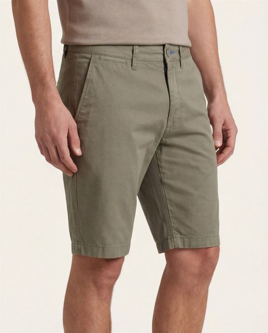 Katoenen Portofino bermuda Koke Como khaki slim fit