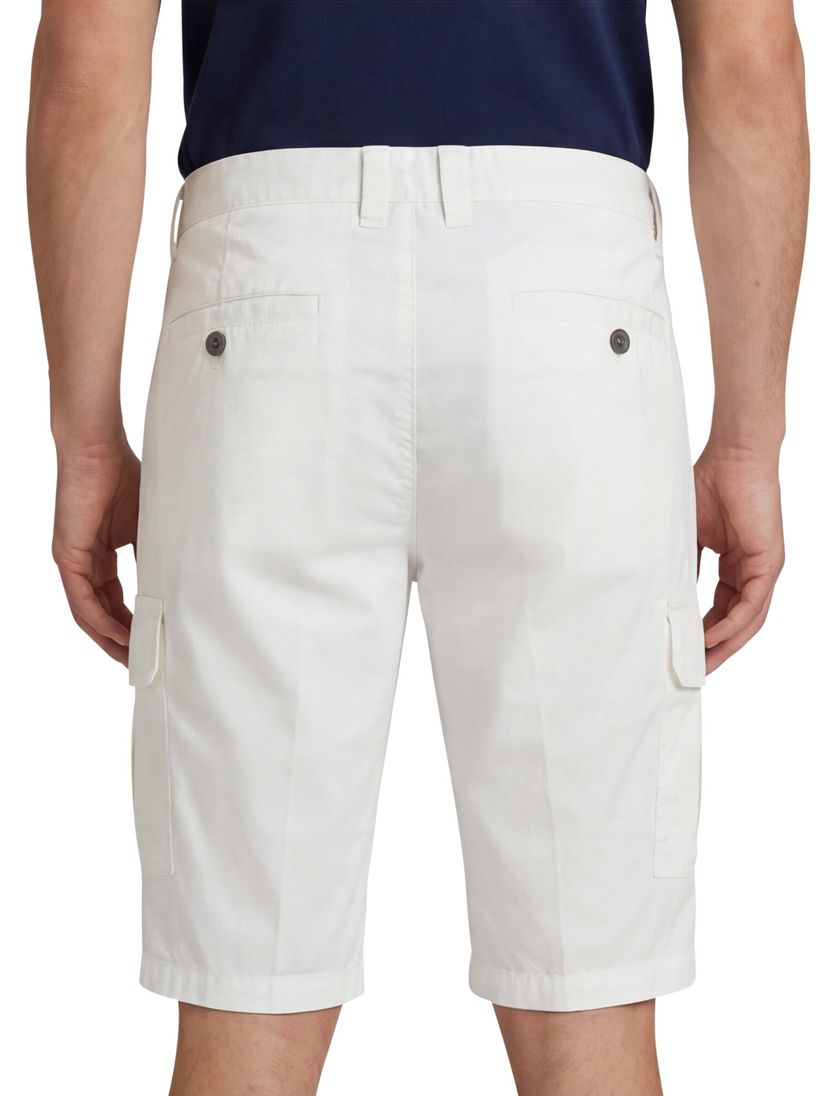 Portofino Katoenen bermuda wit slim fit Mane Latina