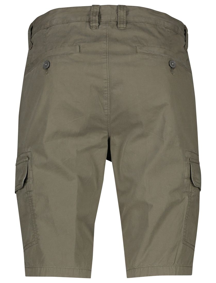 Portofino Mane Latina katoenen bermuda slim fit donkergroen