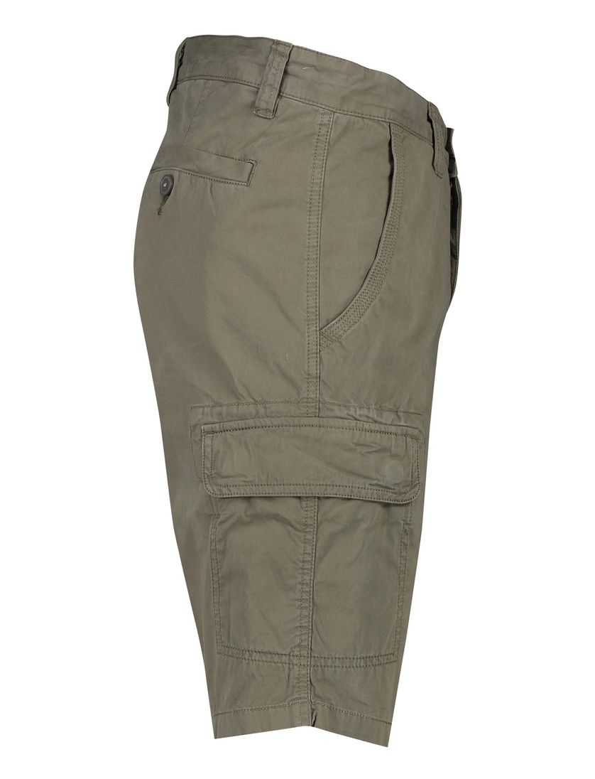 Portofino Mane Latina katoenen bermuda slim fit donkergroen