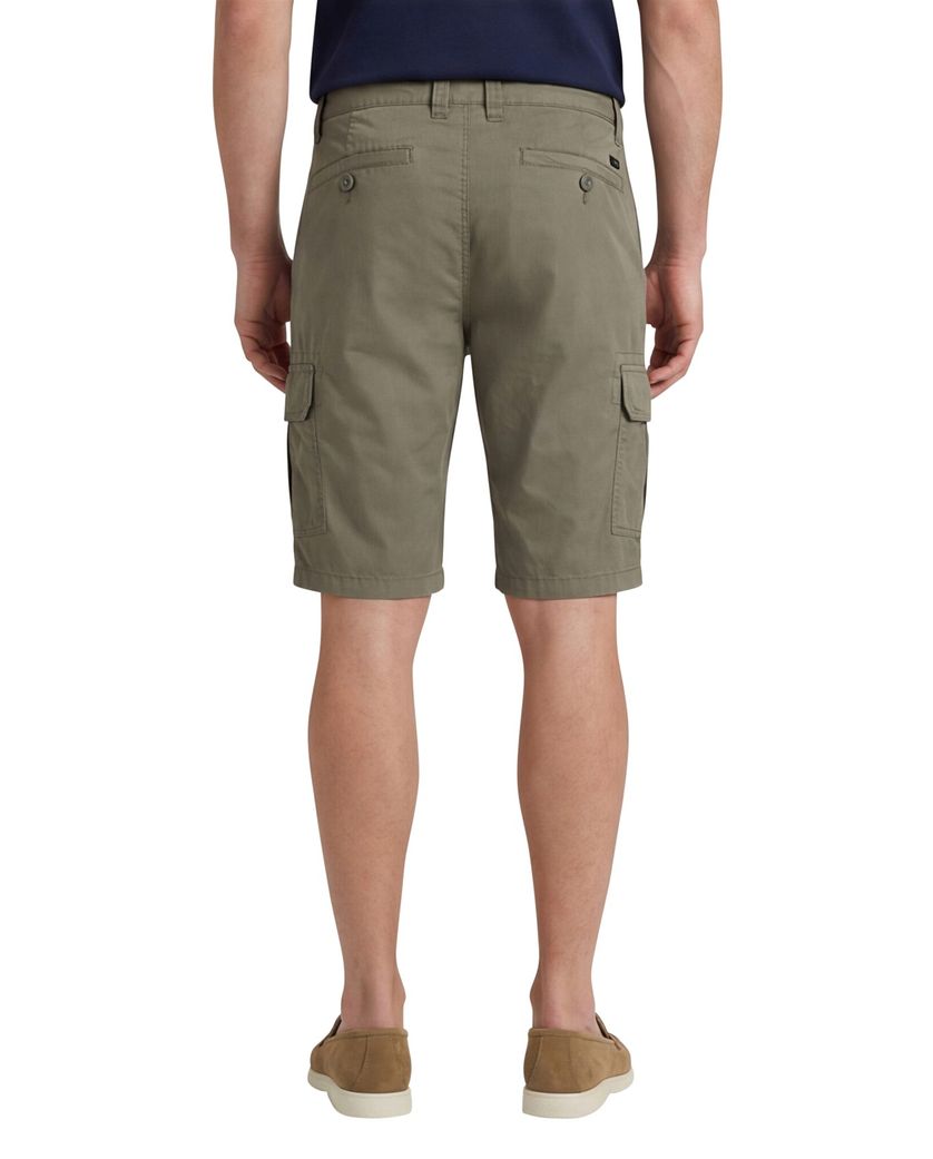 Portofino Mane Latina katoenen bermuda slim fit donkergroen