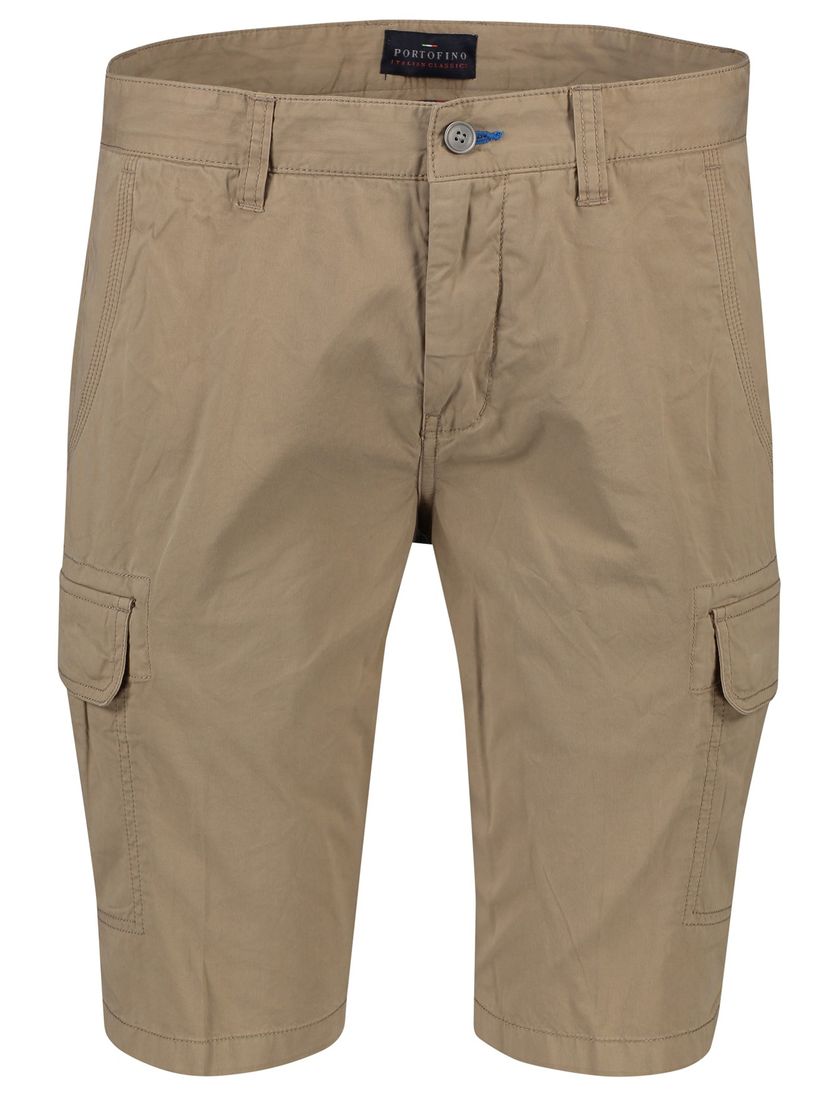 Portofino katoenen bermuda bruin slim fit Mane Latina