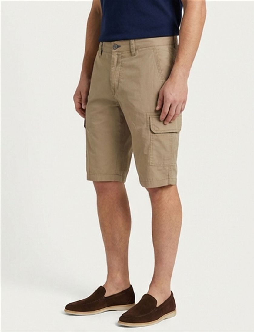 Portofino katoenen bermuda bruin slim fit Mane Latina