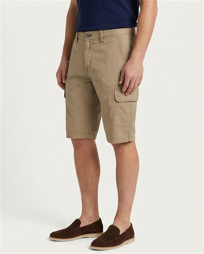 Portofino katoenen bermuda bruin slim fit Mane Latina