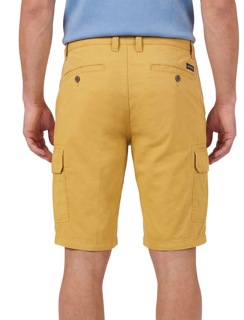 Portofino Mane Latina katoenen slim fit gele bermuda