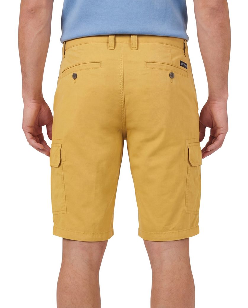 Portofino Mane Latina katoenen slim fit gele bermuda