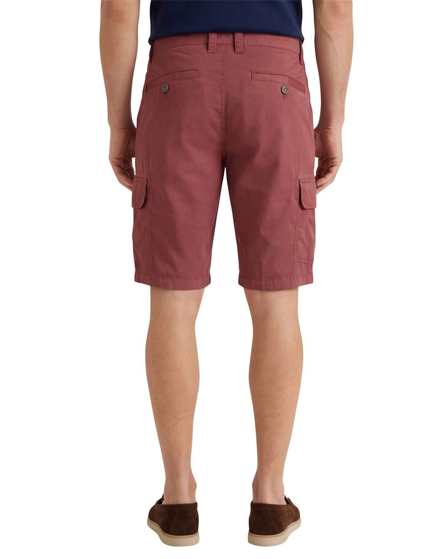 Portofino bermuda rood Mane Latina katoen slim fit