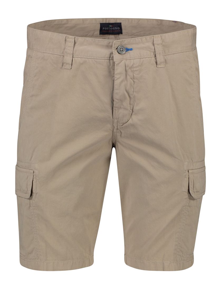 Katoenen Portofino bermuda lichtbruin slim fit Mane Latina