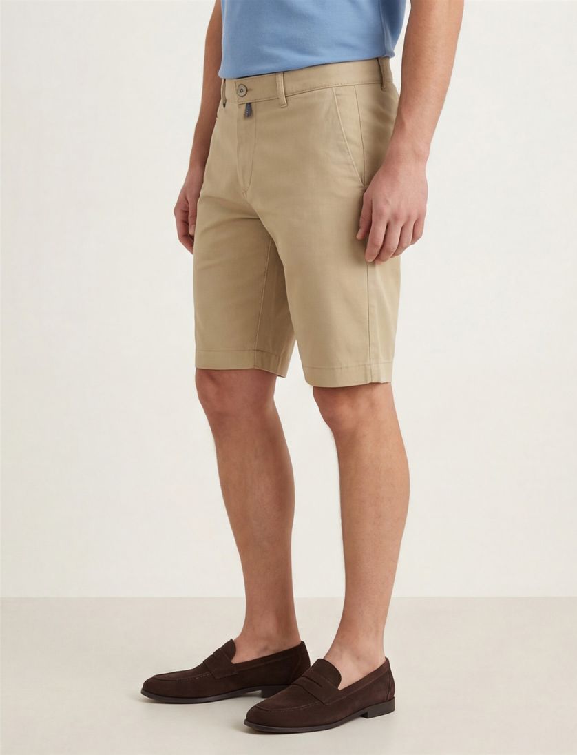 Katoenen Portofino bermuda lichtbruin slim fit Mane Latina