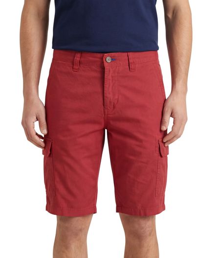 Portofino Portofino bermuda katoen rood Mane Latina slim fit