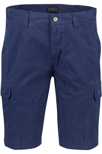 Portofino katoenen Portofino korte broek effen donkerblauw