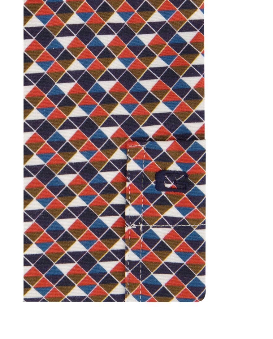 Giordano rood geprint casual overhemd wijde fit katoen