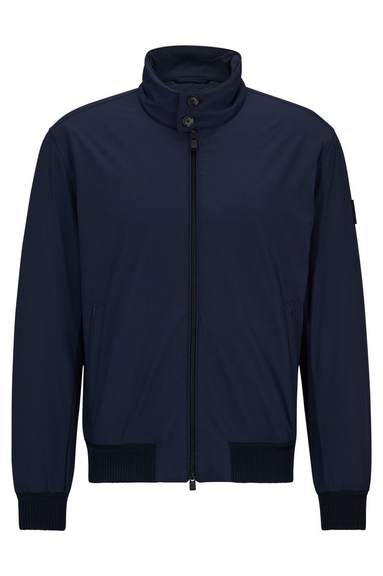 BOSS Black P-Cordovan softshell jas donkerblauw